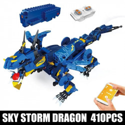 app rc creative sky storm dragon stem robot bricks toy 13147