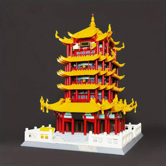 architecture china yellow crane tower bricks toys 6214