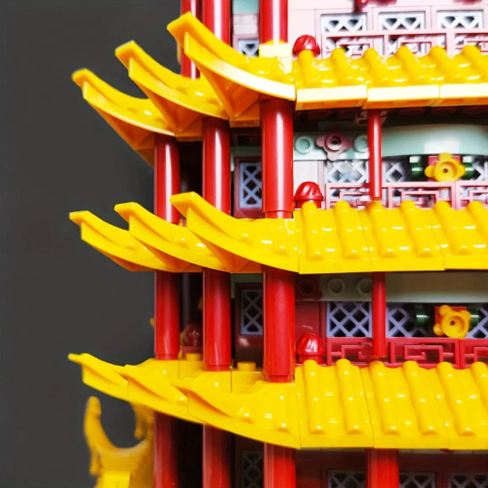 architecture china yellow crane tower bricks toys 6214