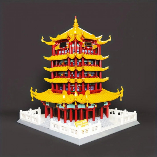 architecture china yellow crane tower bricks toys 6214