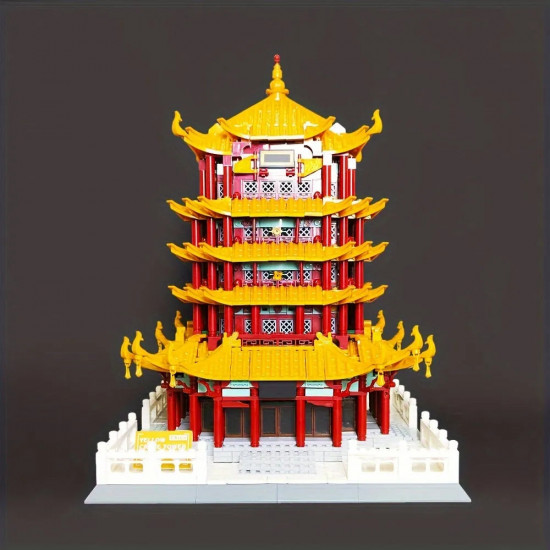 architecture china yellow crane tower bricks toys 6214