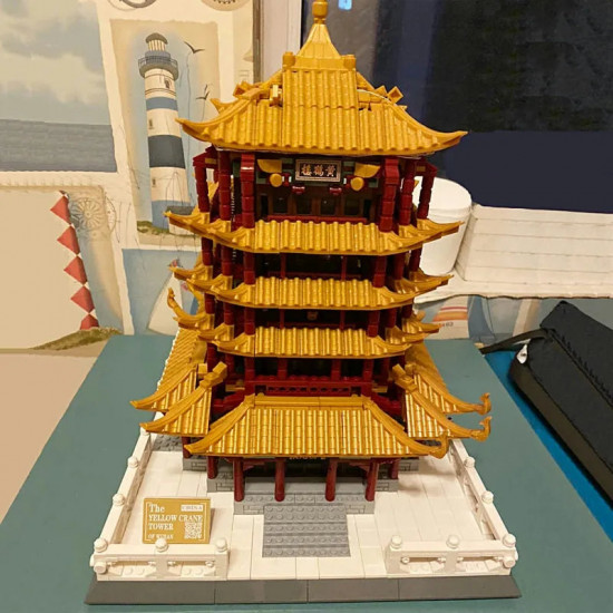 architecture china yellow crane tower bricks toys 6214