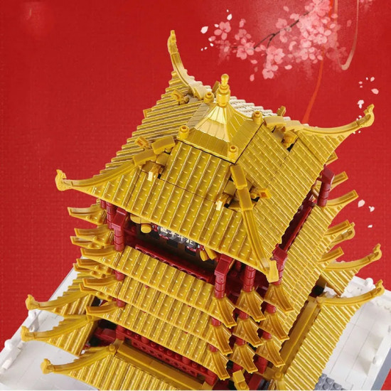 architecture china yellow crane tower bricks toys 6214