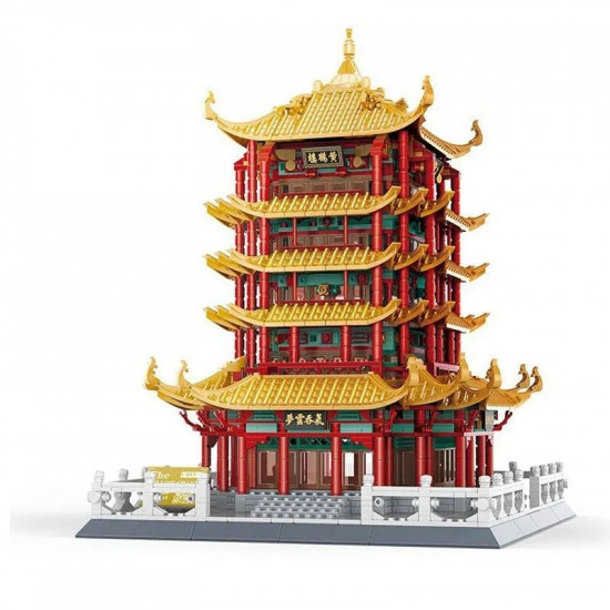 architecture china yellow crane tower bricks toys 6214