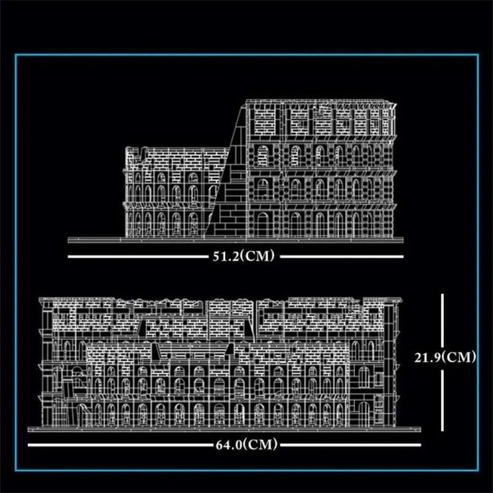 architecture creator expert moc rome colosseum bricks toys