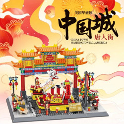 architecture expert famous china town street view bricks toy