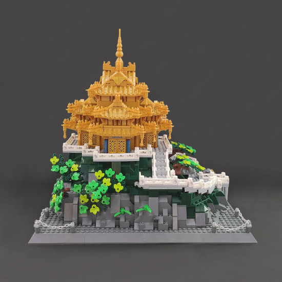 architecture famous china laojun mountain bricks toy