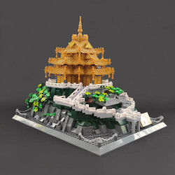 architecture famous china laojun mountain bricks toy