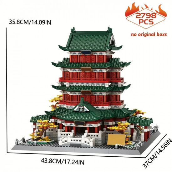 architecture famous pavilion of prince teng bricks toy