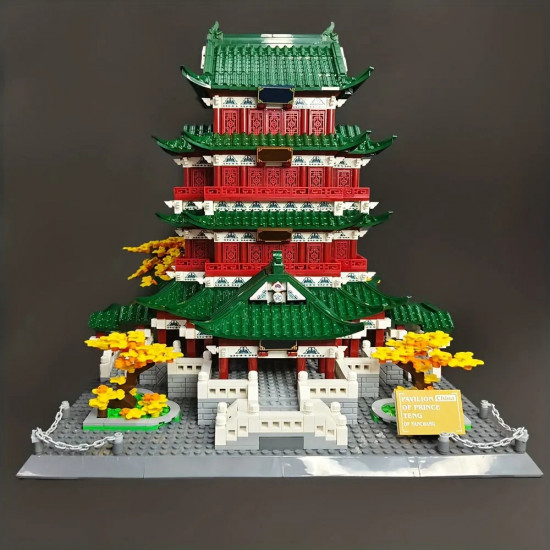 architecture famous pavilion of prince teng bricks toy