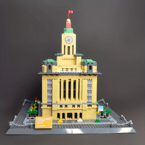 architecture famous shanghai customs house bricks toy