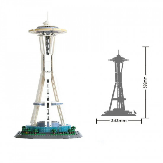 architecture moc 5238 seattle space needle bricks toy