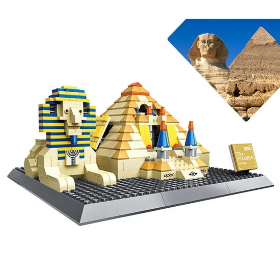 architecture moc egypt pyramid sphinx bricks kids toys