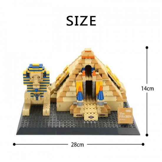 architecture moc egypt pyramid sphinx bricks kids toys