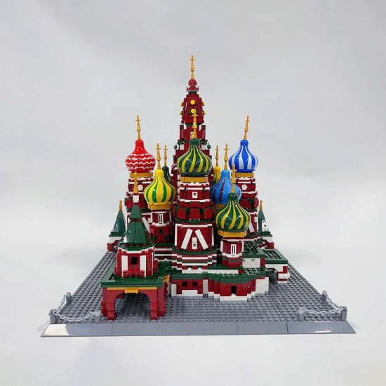 architecture moc famous saint basil's cathedral bricks toys