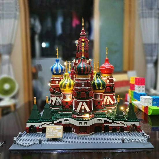 architecture moc famous saint basil's cathedral bricks toys