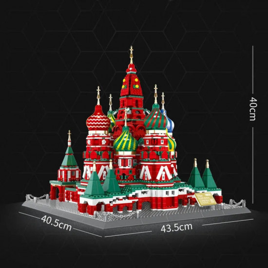 architecture moc famous saint basil's cathedral bricks toys