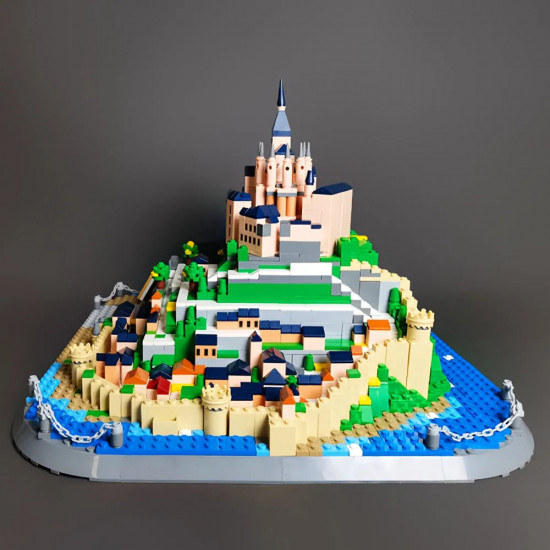 architecture moc famous saint michel mount bricks toy