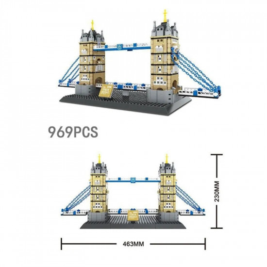 architecture moc london tower bridge bricks toy