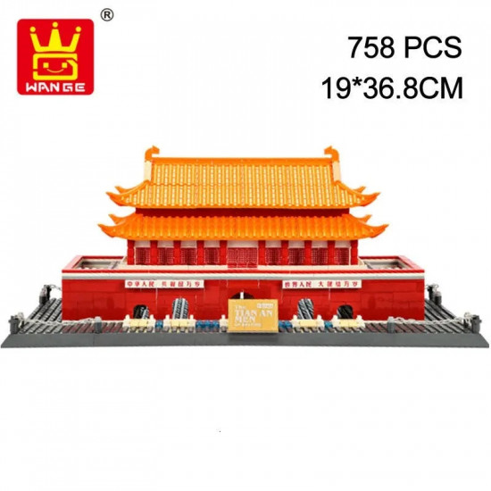 architecture moc tiananmen of beijing bricks toy 8016