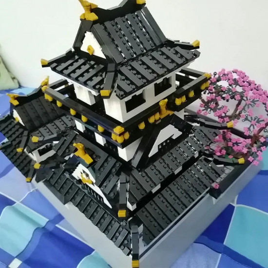 architecture moc view sakura himeji castle bricks toy