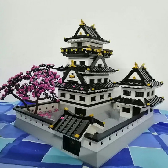 architecture moc view sakura himeji castle bricks toy