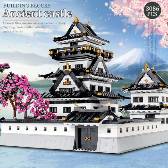 architecture moc view sakura himeji castle bricks toy