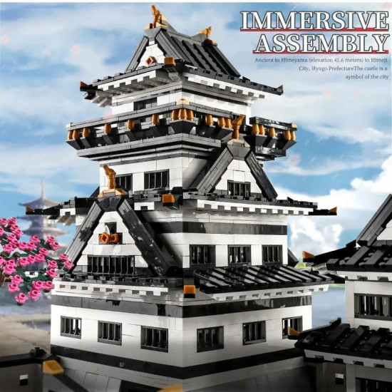 architecture moc view sakura himeji castle bricks toy