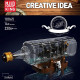 art moc black pearl drifting bottle ship bricks toy