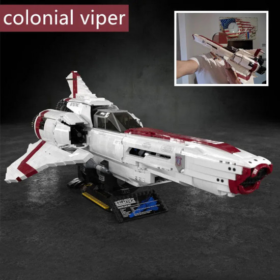 battlestar galactica colonial viper mkii bricks toy moc 9424