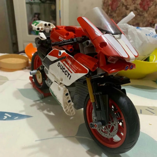 bike moc fast racing motorcycle bricks toys 672001