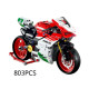 bike moc fast racing motorcycle bricks toys 672001